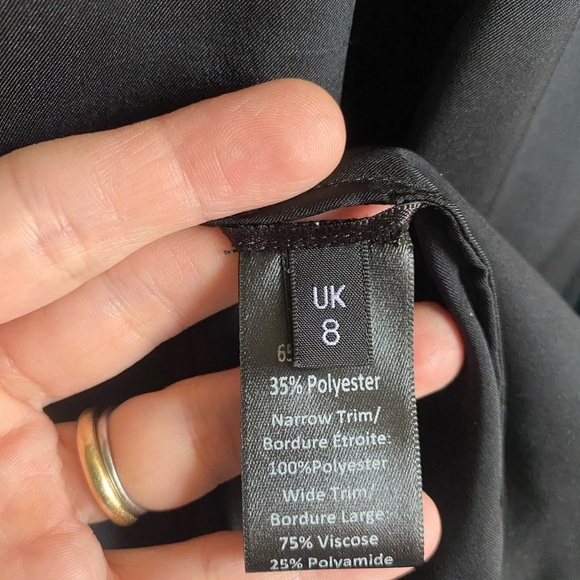 Simone Rocha Black Slip Midi Dress Lace Details Size UK 8/US 4 - Picture 12 of 14